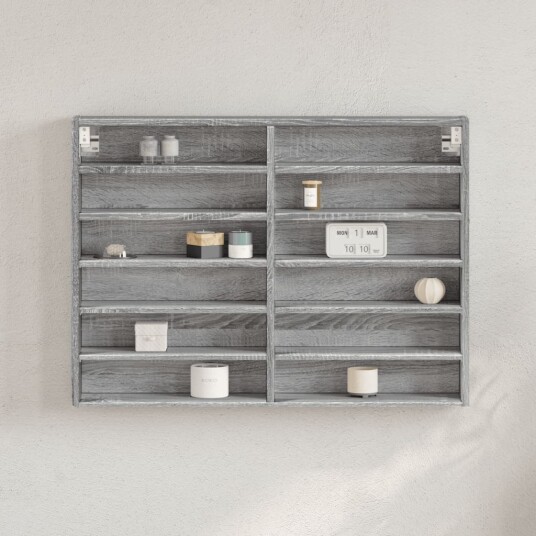 Hyller grå sonoma 80x8,5x58 cm konstruert tre