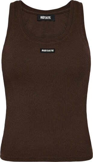 ROTATE Basic Tank Top   Brown   L