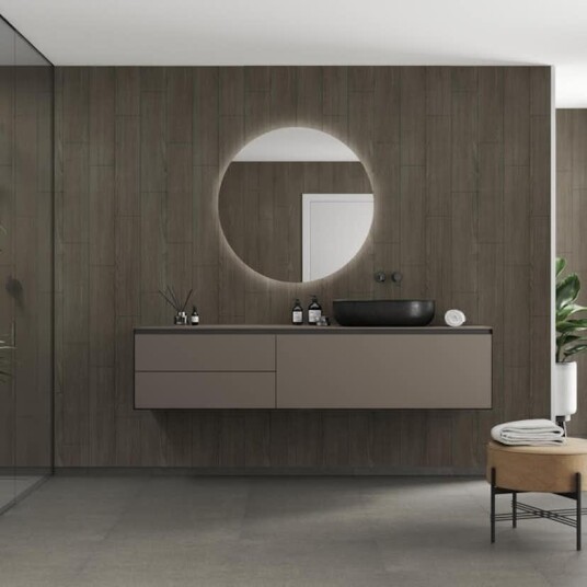 Baderomspanel Fibo 4633 M76 Dark Wood Baderomspanel Fibo 4633 M76 Dark Wood