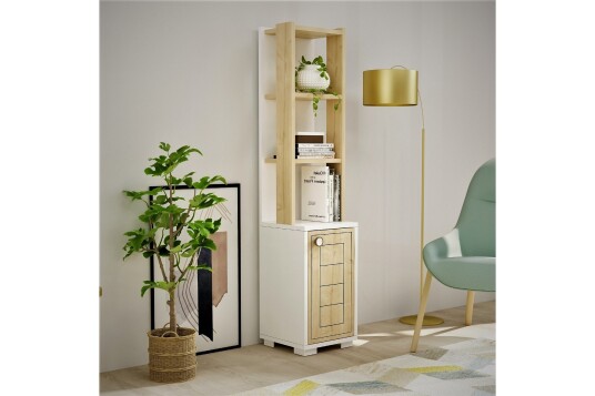 Anayurt Bokhylle 29,6x21,6 cm Hvit/Brun Hanah Home