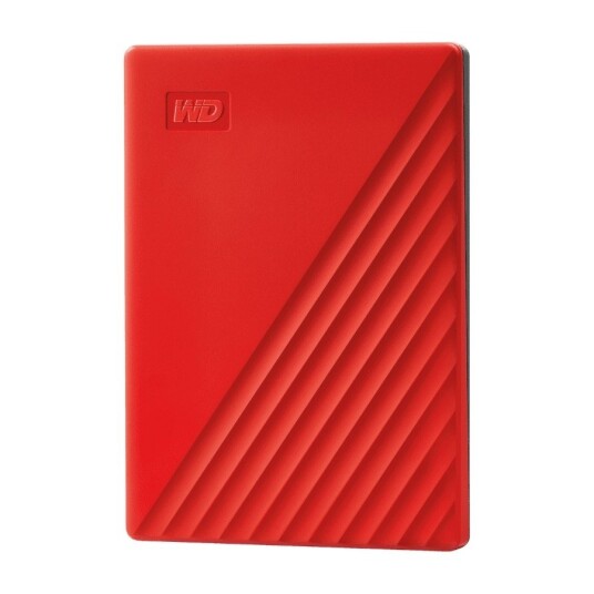 WD My Passport 2TB Ekstern Harddisk Kryptert Rød USB 3.2 Gen 1