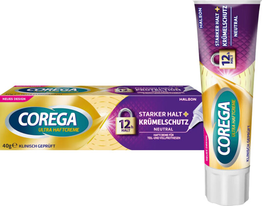 Neutral protetisk lim COREGA Ultra Strong Hold + Food Seal Neutral protetisk lim COREGA Ultra Strong Hold + Food Seal