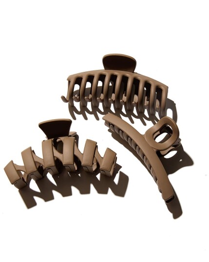 Medium Bold Claw Hair Clips 3 Pack Coffee Medium Bold Claw Hair Clips 3 Pack Coffee