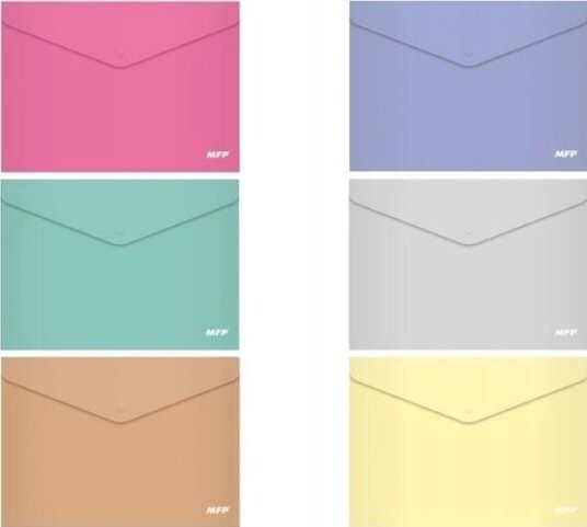 Mfp Papirmappe Konvolutt Med Trykklås A4 Pp Pastell Mix 5370960 Mfp Papirmappe Konvolutt Med Trykklås A4 Pp Pastell Mix 5370960