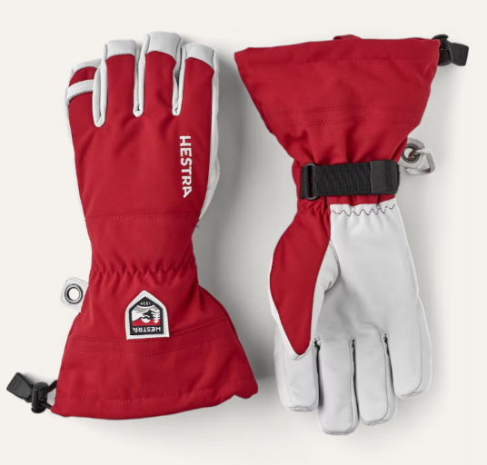 Hestra Army Leather Heli Ski Red Red 5