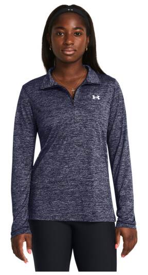 UA Tech 1/2 Zip Twist Midnight Navy L
