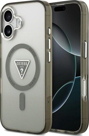 GUESS IML Gradient Triangle Logo MagSafe case for iPhone 17 - olive
