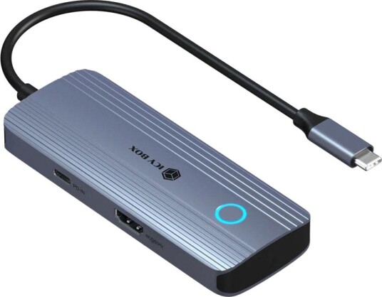 ICY BOX Spade Dock 4081 5-i-1 dokkingstasjon 4K USB-C 100W