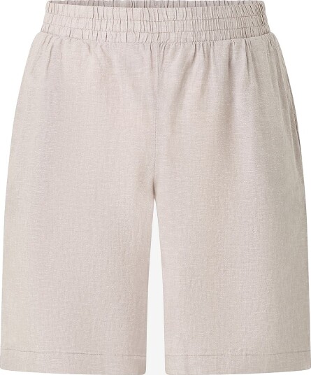 Zizzi Shorts i lin vLina Smock Brun Zizzi Shorts i lin vLina Smock Brun