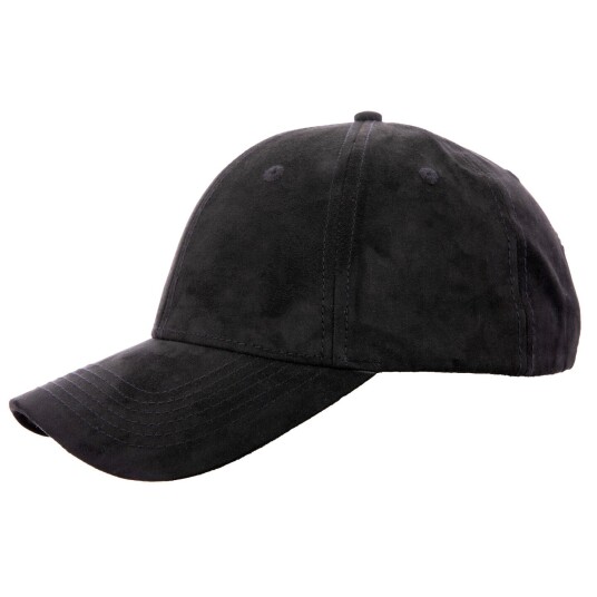 Kelly Cap Black One Size Faux suede cap
