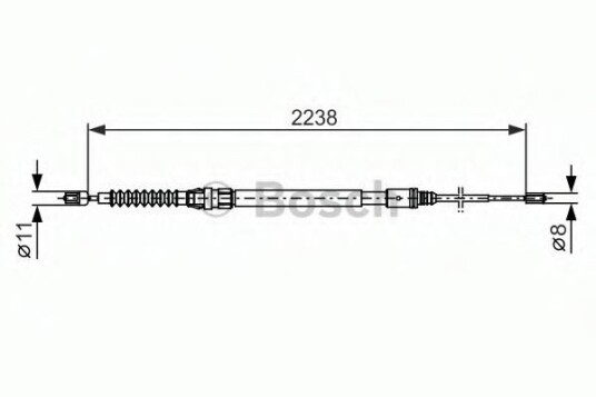 Bremsewire BOSCH 1 987 482 373