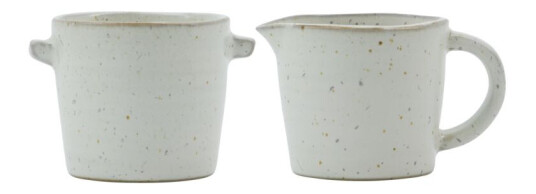 House Doctor Milk and sugar set, Pion, Grey/White 206260340