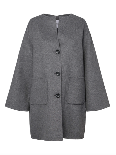 Clermonte Sandy Wool Coat With Scarf