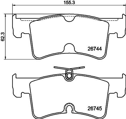 Bremseklosser HELLA 8DB 355 045 951