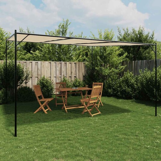 vidaXL Festtelt Beige 4x4 m 180 g/m² stoff og stål vidaXL Festtelt Beige 4x4 m 180 g/m² stoff og stål