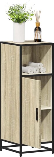 Baderomsskap sonoma eik 35x37,5x100 cm konstruert tre 8721102842993