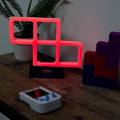 Tetris Red Neon Light Rød 21 cm x 14 cm Tetris Red Neon Light Rød 21 cm x 14 cm