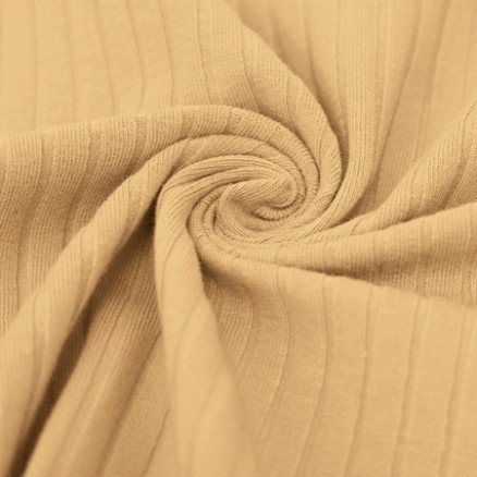 Balsløw Jersey Rib Cotton Stoff 140cm 552 Sand 50cm
