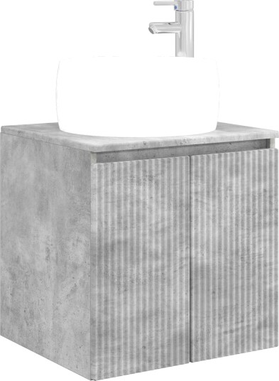 Vegghengt vaskeservant Betonggrå 49,5 x 44,5 x 66 cm Vegghengt vaskeservant Betonggrå 49,5 x 44,5 x 66 cm
