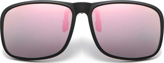 Flip Up solbriller Clip-On rosa speilglass