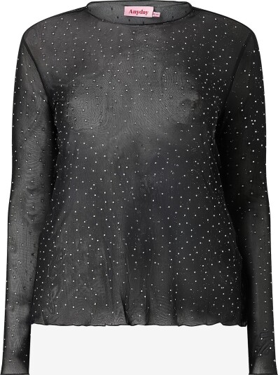 Anyday - Bluse Any- Viva 485 - Mesh Top - Svart