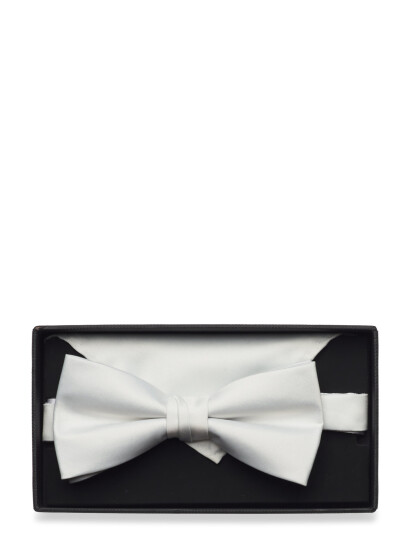 Lindbergh Black Polyester Bow Tie - White - ONE SIZE Lindbergh Black Polyester Bow Tie - White - ONE SIZE