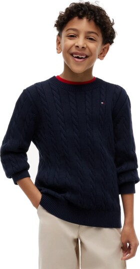Tommy Hilfiger Cotton Cable Sweater Navy 92