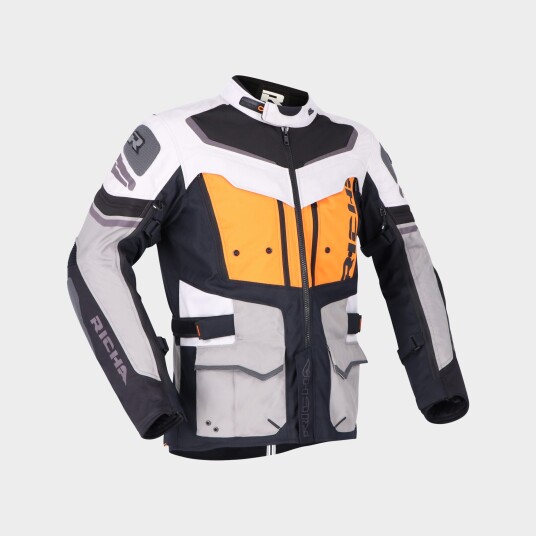 Richa Infinity 2 Adventure MC-Jakke Grå/Oransje S