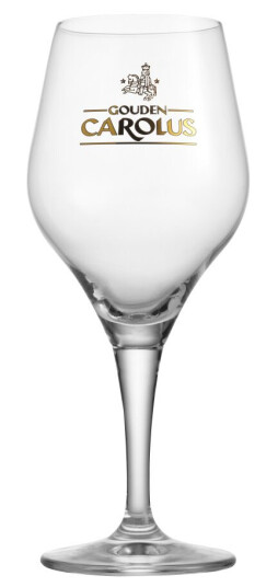 Gouden Carolus ølglass på fot