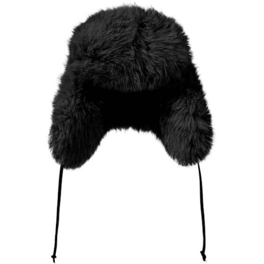 Perfect Moment Faux Fur Trapper Hat Black OS