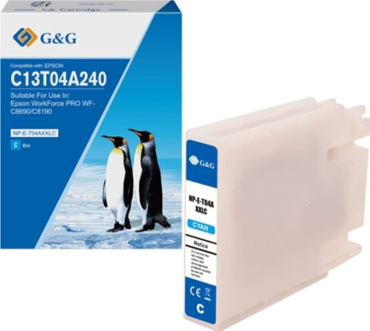 G&G G&G Blekkkompatibel Blekk / Blekk Med C13t04a240 Np-E-T04axxlc-A Cyan 8000S