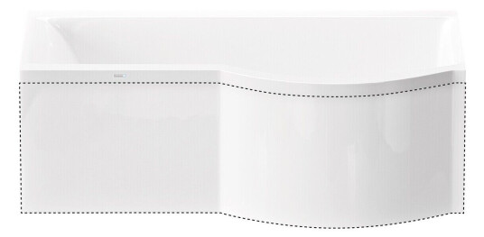 Nordhem Solvik Frontpanel Til Badekar Solvik, 170 cm, Hvit