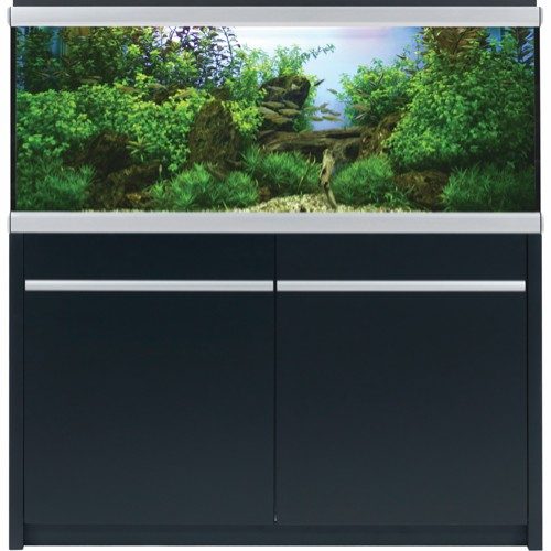 Akvastabil MOVE akvariebord-kabinett - Sort - 130x50x79cm