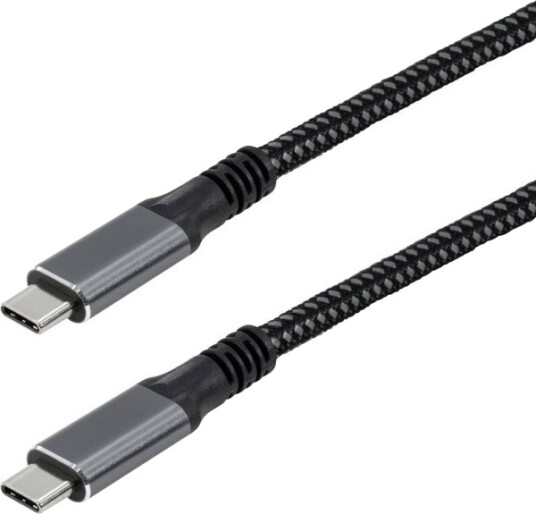 Maxtrack Usb-C-Kabel Usb 3.2 Gen2, Usb-C®-Kontakt, 2 M, Svart, Dobbeltsidig, Forgyldte Kontakter C531-2L