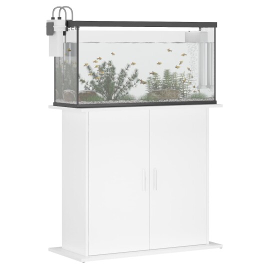 Akvariumstativ Hvit 81X36X73 cm Konstruert Tre