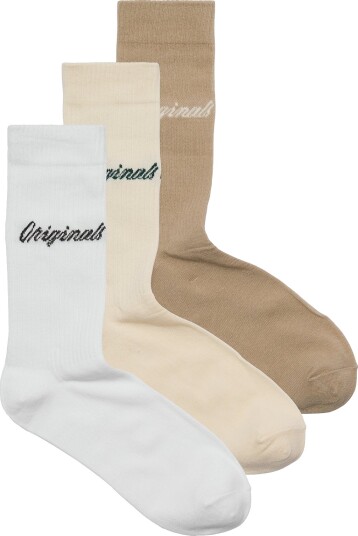 Jack & Jones Jacnorrebro Tennis Socks 3 Pack Cream ONE SIZE