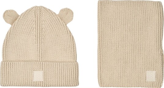 Liewood Gaveeske Strikk Lue/Hals Laro Sandy Liewood 5 6 år (110 116) Lue Beige