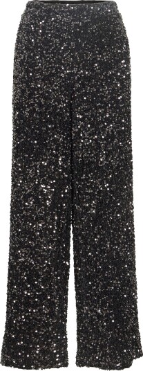 Vila Bukser Vifaith Hw Wide Pants/Vol Svart