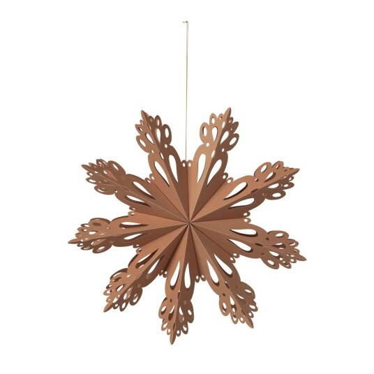 Broste Copenhagen Snowflake juledekorasjon Indian Tan Ø 30 cm Broste Copenhagen Snowflake juledekorasjon Indian Tan Ø 30 cm