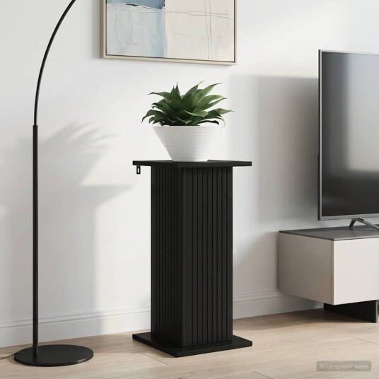 vidaXL Planteholder Svart 30,5 x 30 x 60,5 cm Konstruert tre