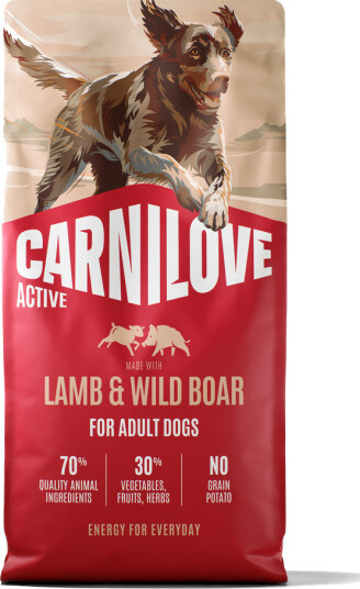 Carnilove Tørrfôr Adult Active & Villsvin Sparepakke Lam 2 X 12 kg