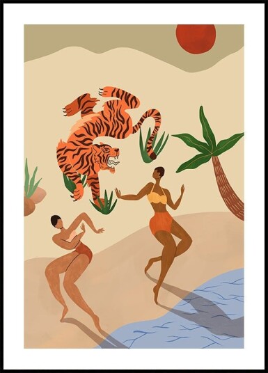 Dancing Tiger Plakat / 21x30cm Dancing Tiger Plakat / 21x30cm