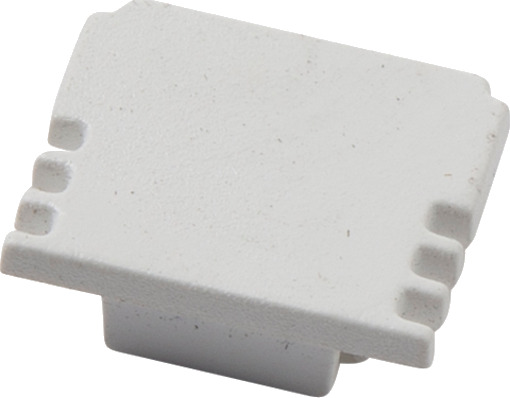 Ansell Lighting endestykke uten hull 13x15,9 mm hvit
