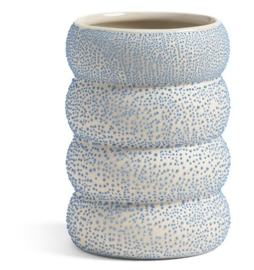 &Klevering Flab Vase Blå H14cm