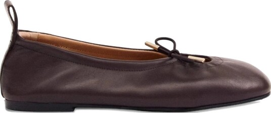 ALOHAS Rosalind Black Leather Ballet Flats Brown 36 ALOHAS Rosalind Black Leather Ballet Flats Brown 36