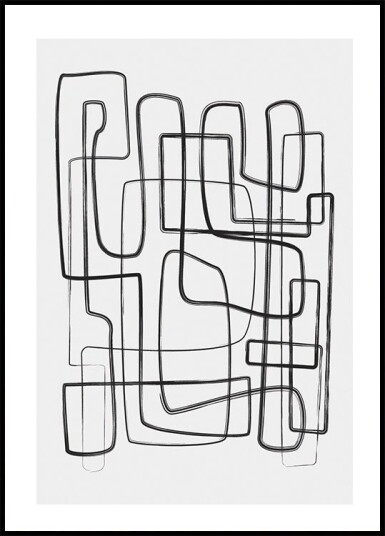 Brushed Lines Abstract No2 Plakat Plakat / 40x50cm