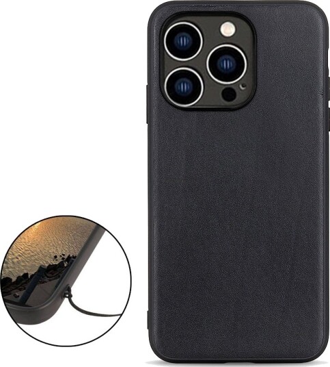 Trolsk Mobildeksel Skinn (iPhone 15 Pro) Svart