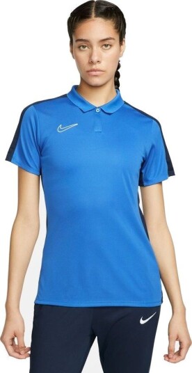 Nike Polo Dri FIT Academy 23 Blå/Obsidian/Hvit Kvinner størrelse Small