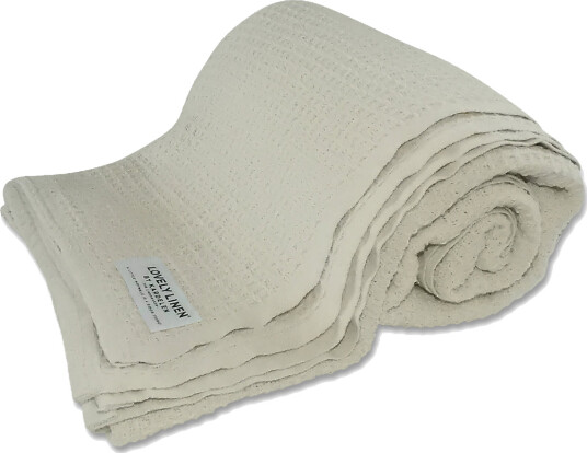 Lovely Linen Lovely Cotton Blanket - Cream - 220X240CM Lovely Linen Lovely Cotton Blanket - Cream - 220X240CM