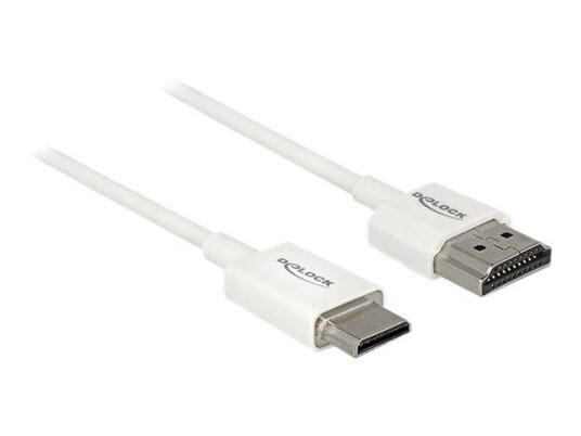Delock Slim High Quality - HDMI-kabel med Ethernet - 1 m